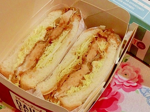 ケンタ風の和風チキンカツサンド♪
